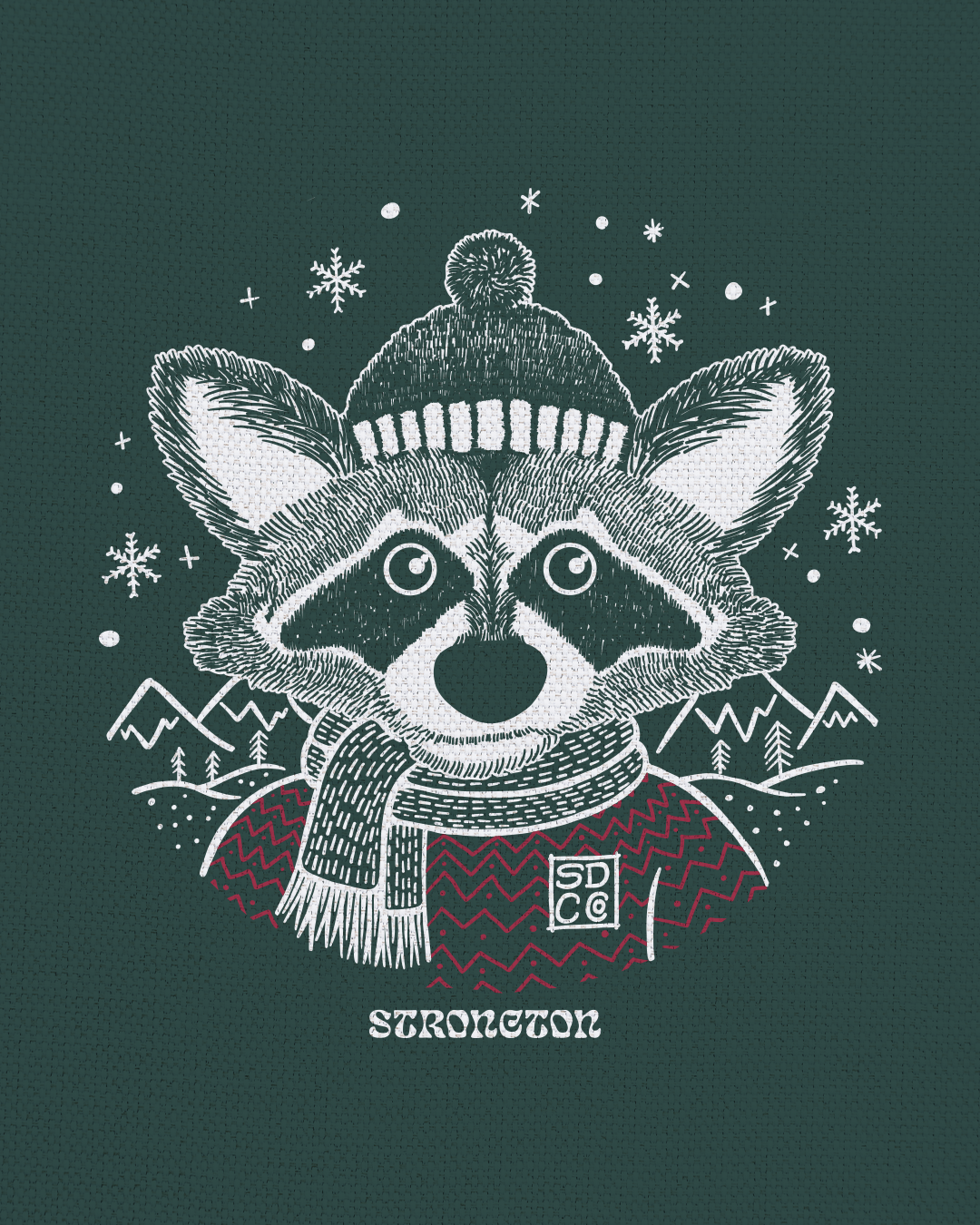 Festive Fred Organic Crewneck - Glazed Green