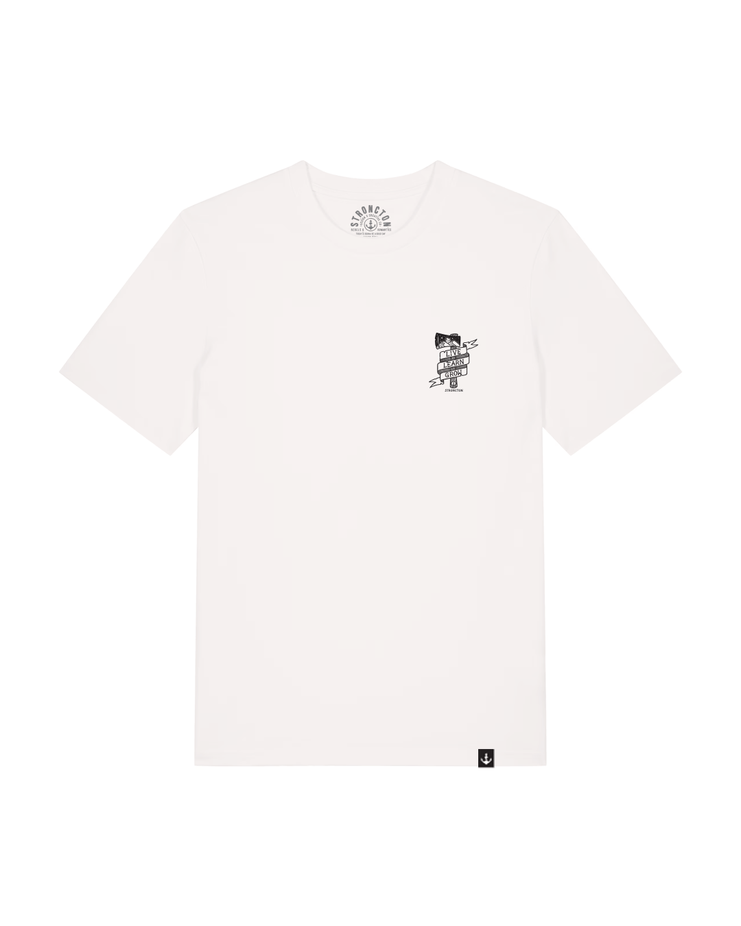 Live Learn Grow Organic T-Shirt - Vintage White