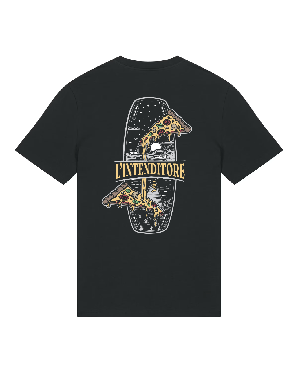 L&#39;Intenditore Pizza Pocket - Organic T-Shirt - Black