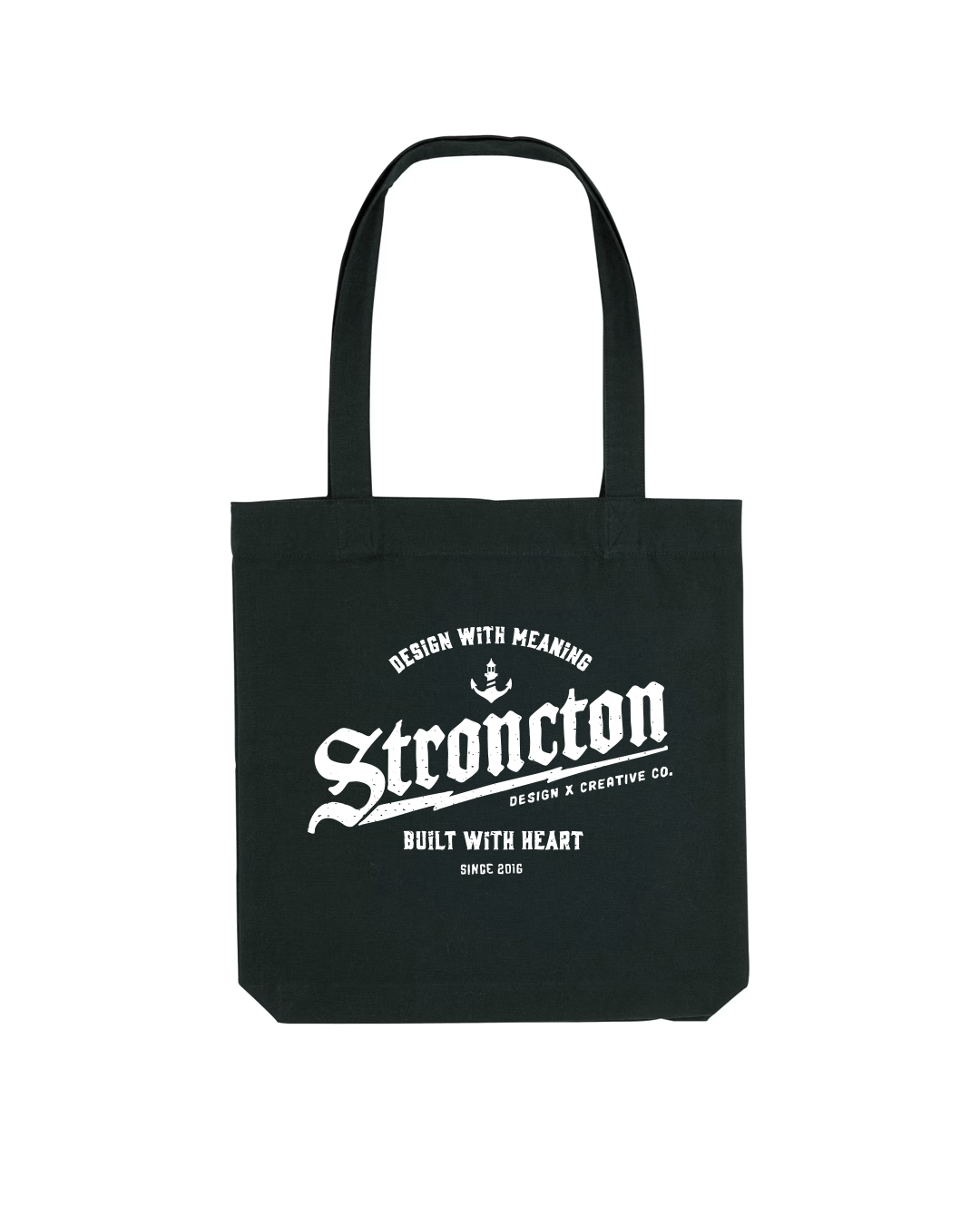 Built With Heart Organic Tote Bag - Black