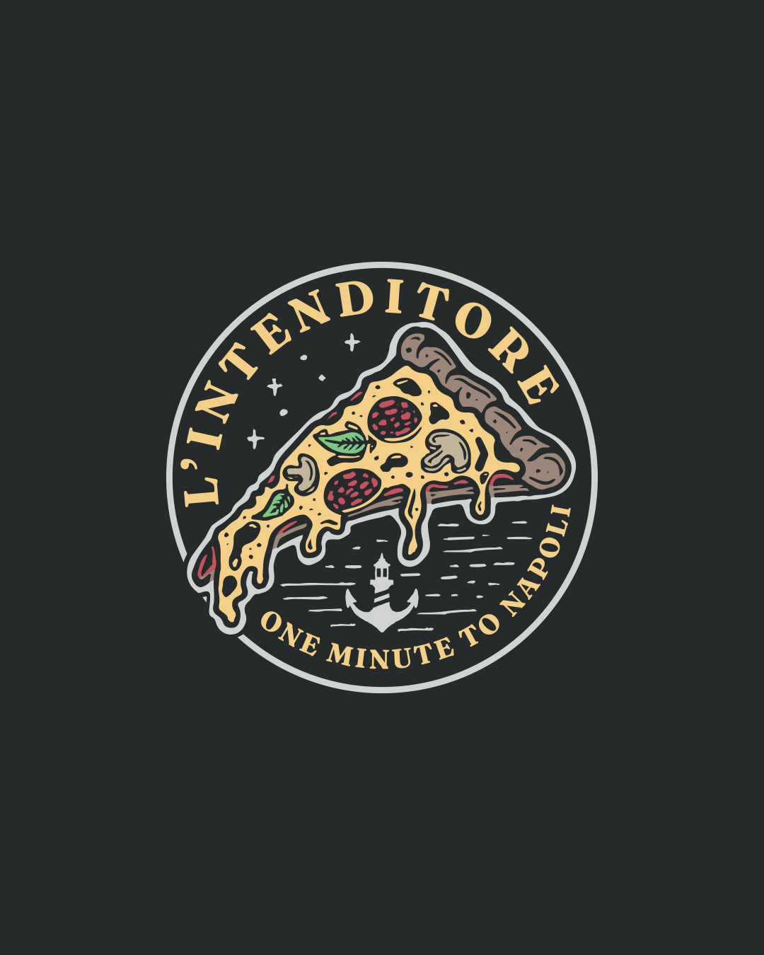 L&#39;Intenditore Pizza Pocket - Organic T-Shirt - Black