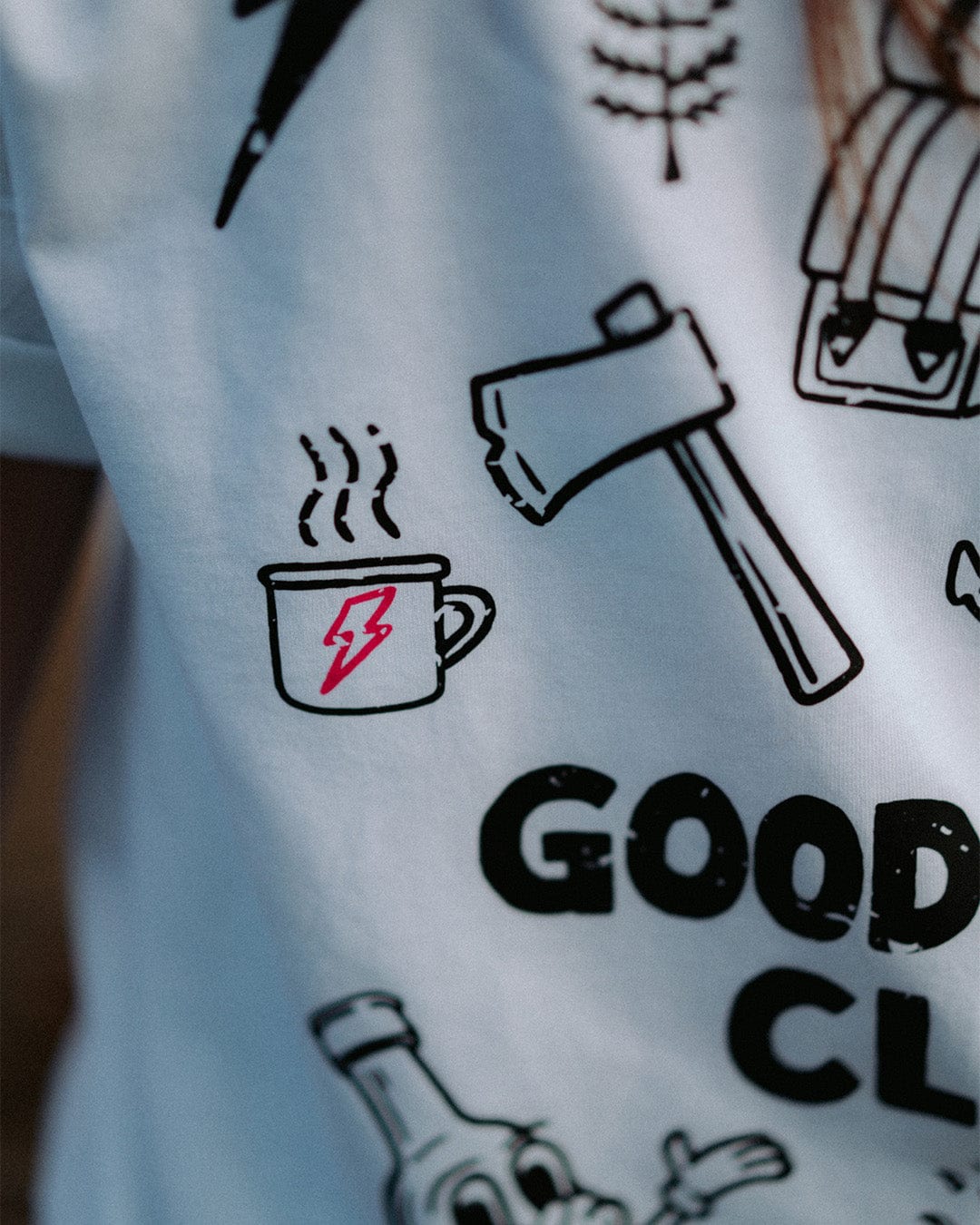 Good Life Club T-Shirt - White / Pink