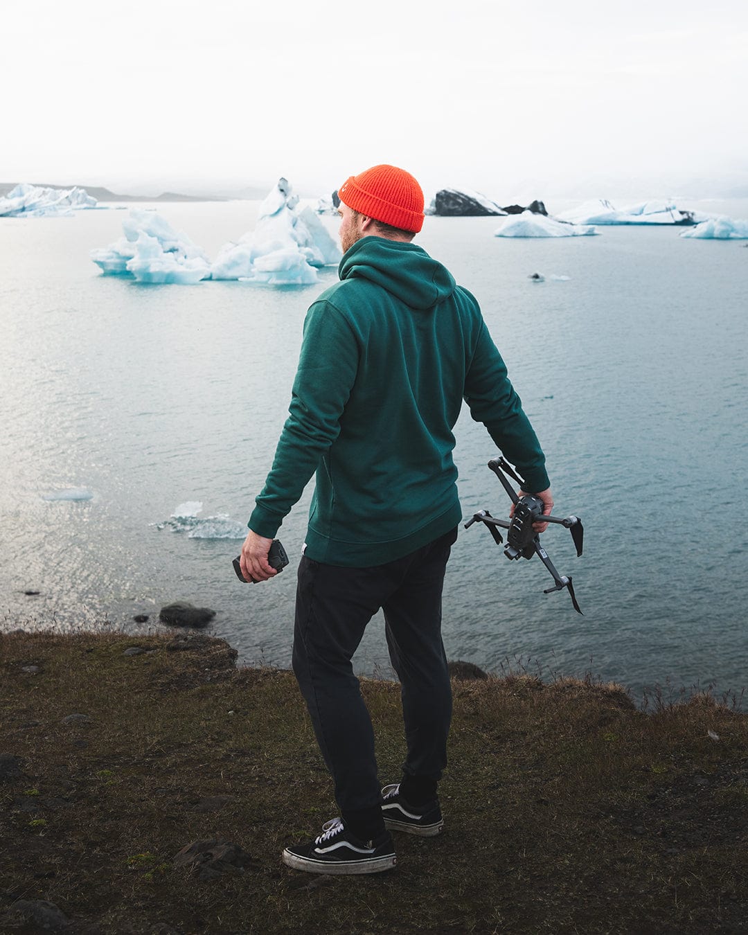 Logo Stitch Harbour Beanie - Fire Red