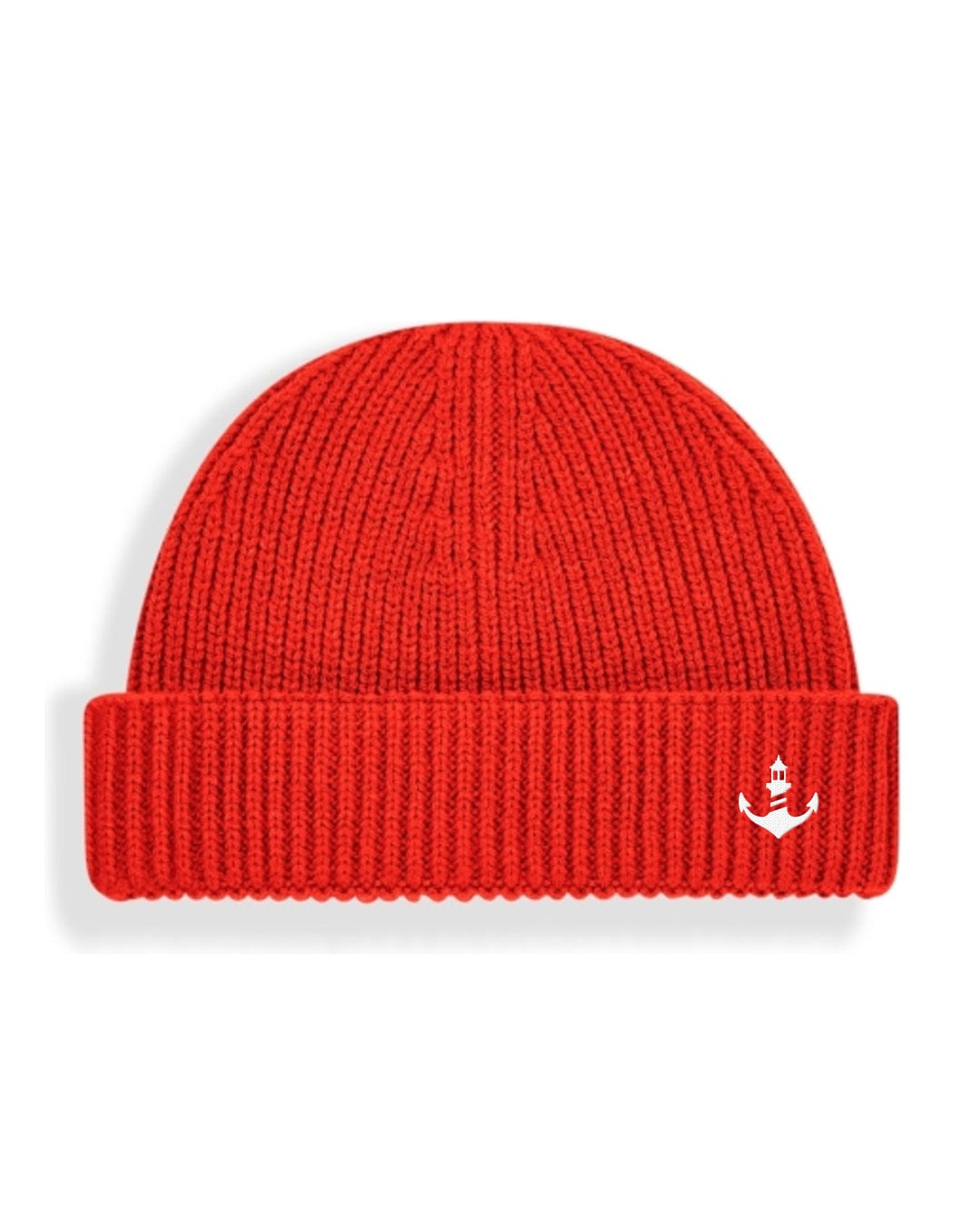 Logo Stitch Harbour Beanie - Fire Red