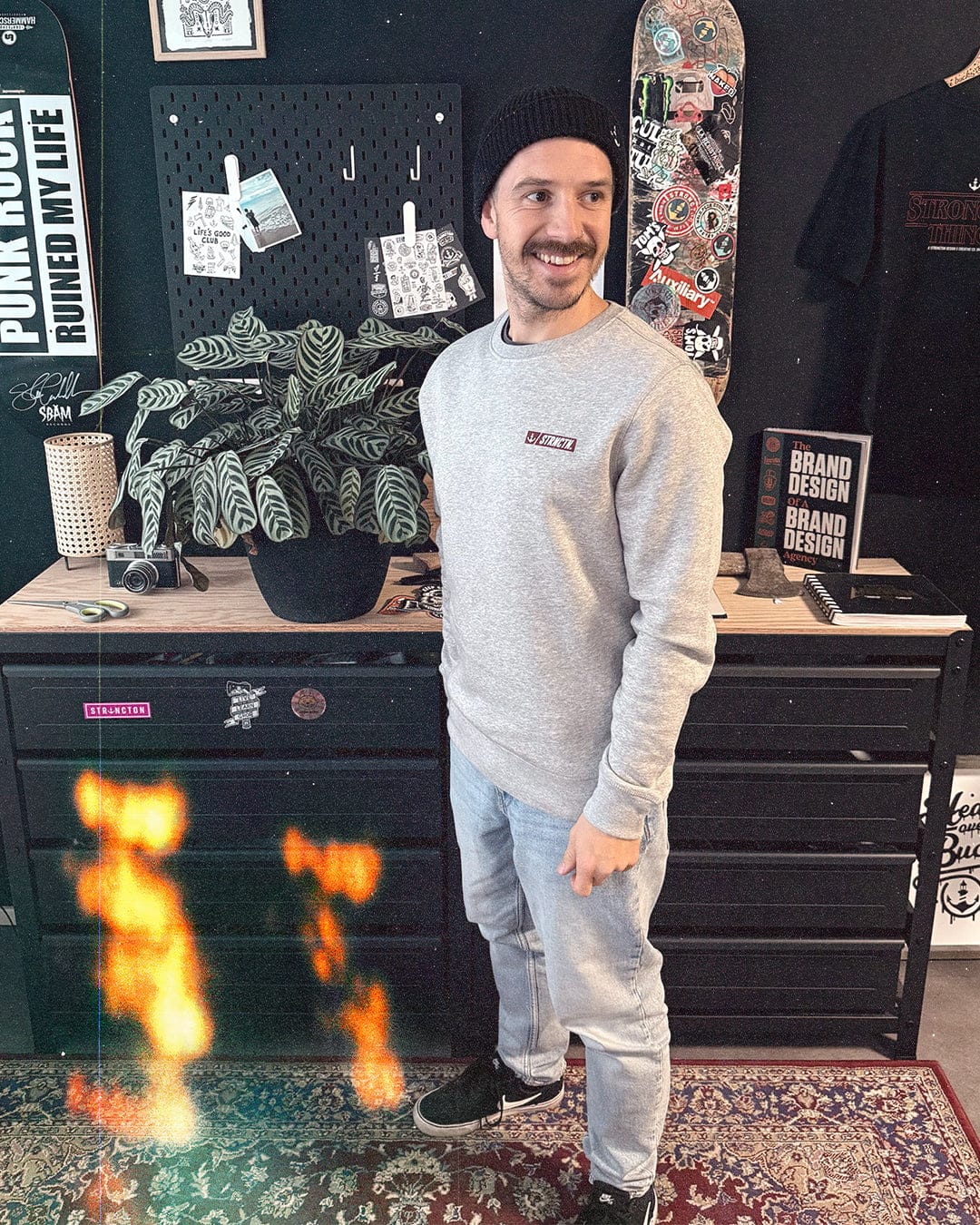 Simplify Organic Crewneck - Heather Grey