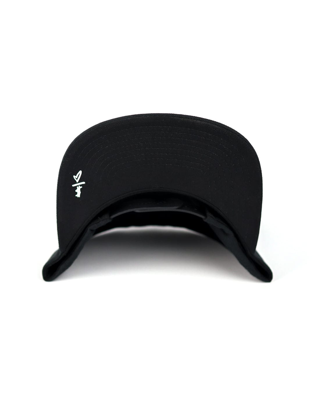 Logo Stitch Snapback Cap - Black/Black