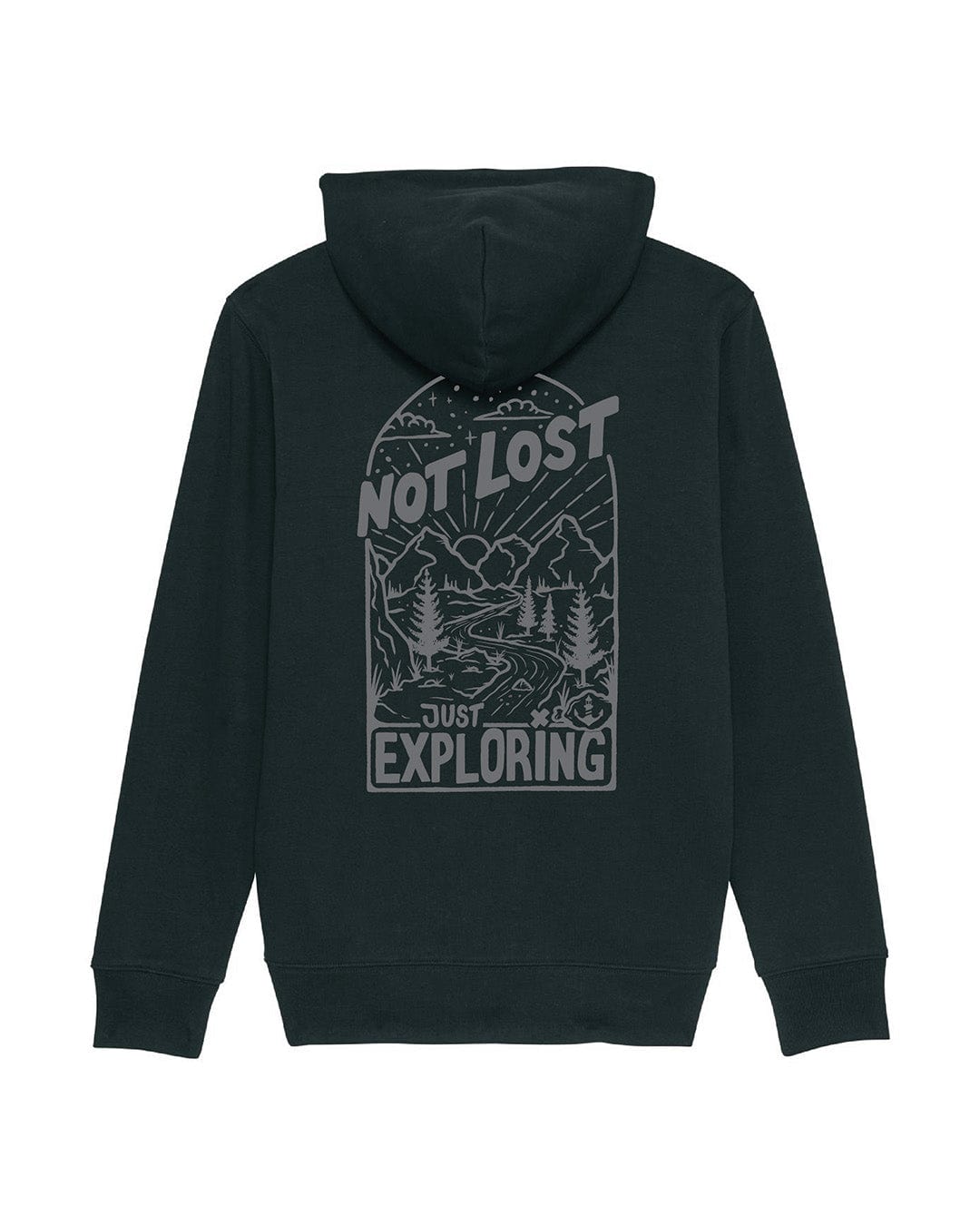 Not Lost Zip Hoodie - Black