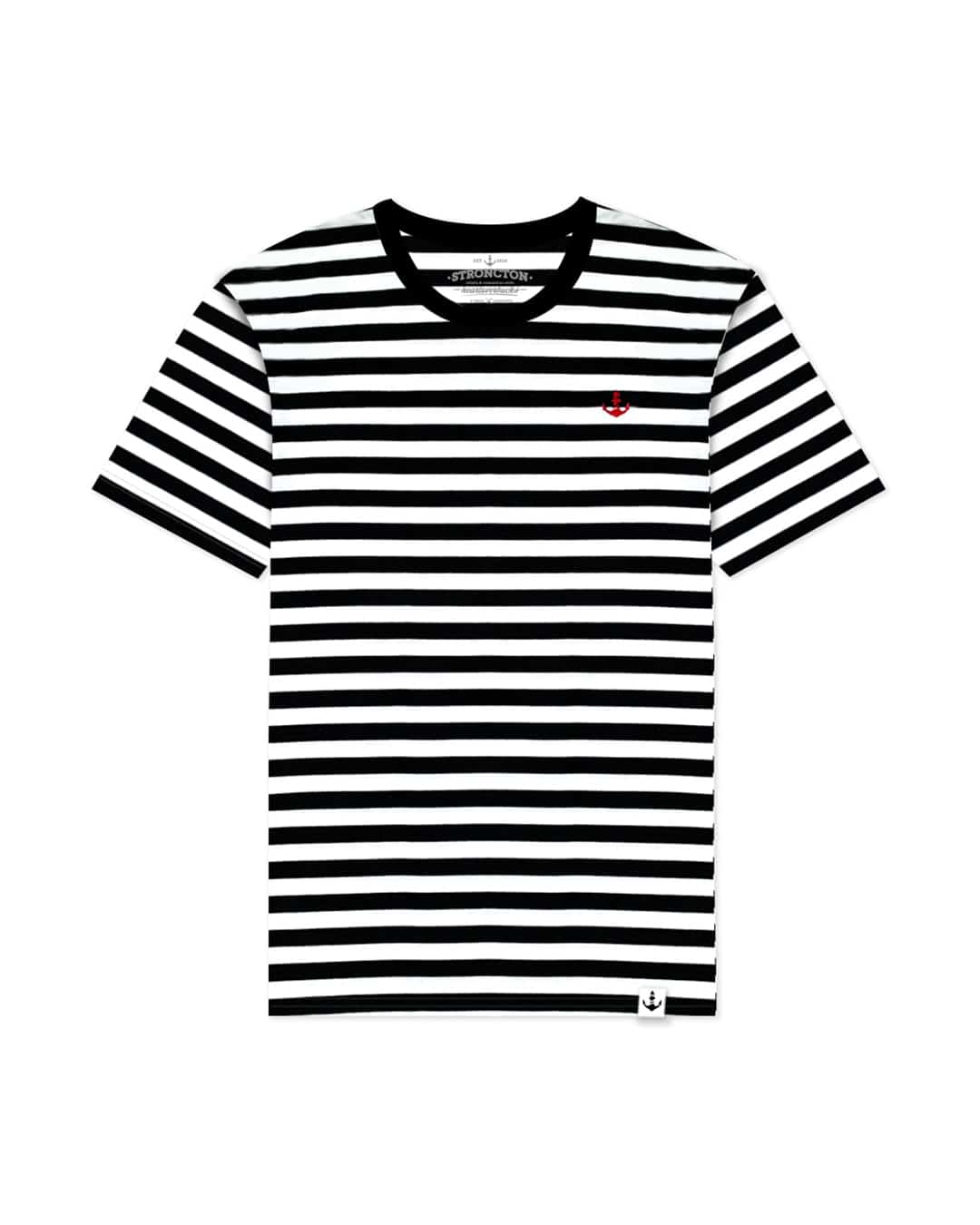 Basic Stitch T-Shirt (BW Stripes)