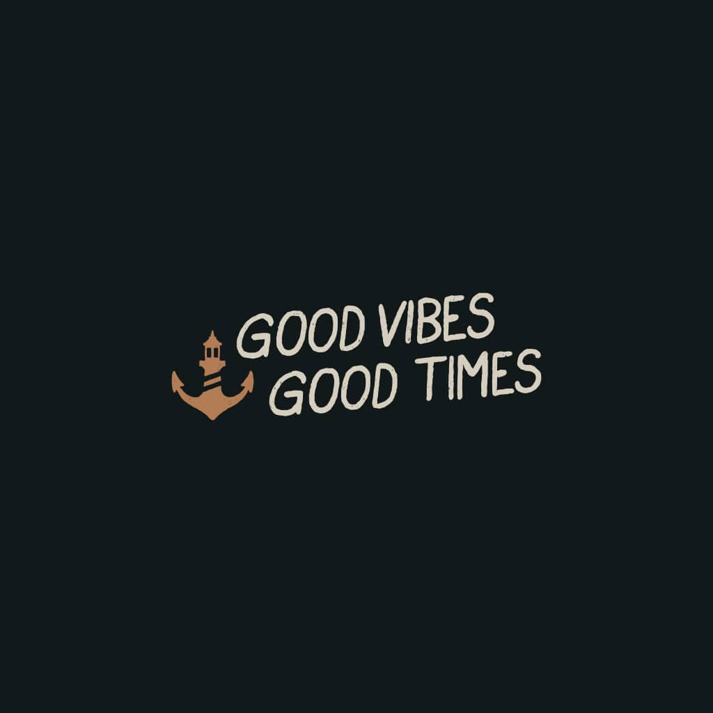 Good Vibes Good Times Zip Hoodie (Black)