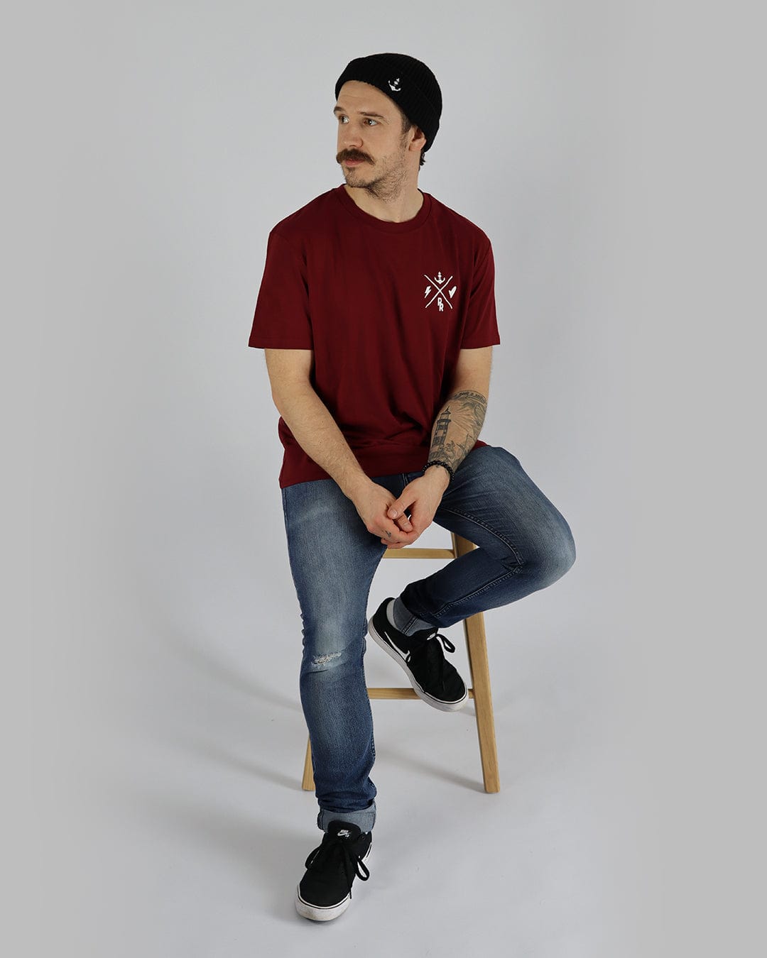 R x R Unisex T-Shirt - Burgundy