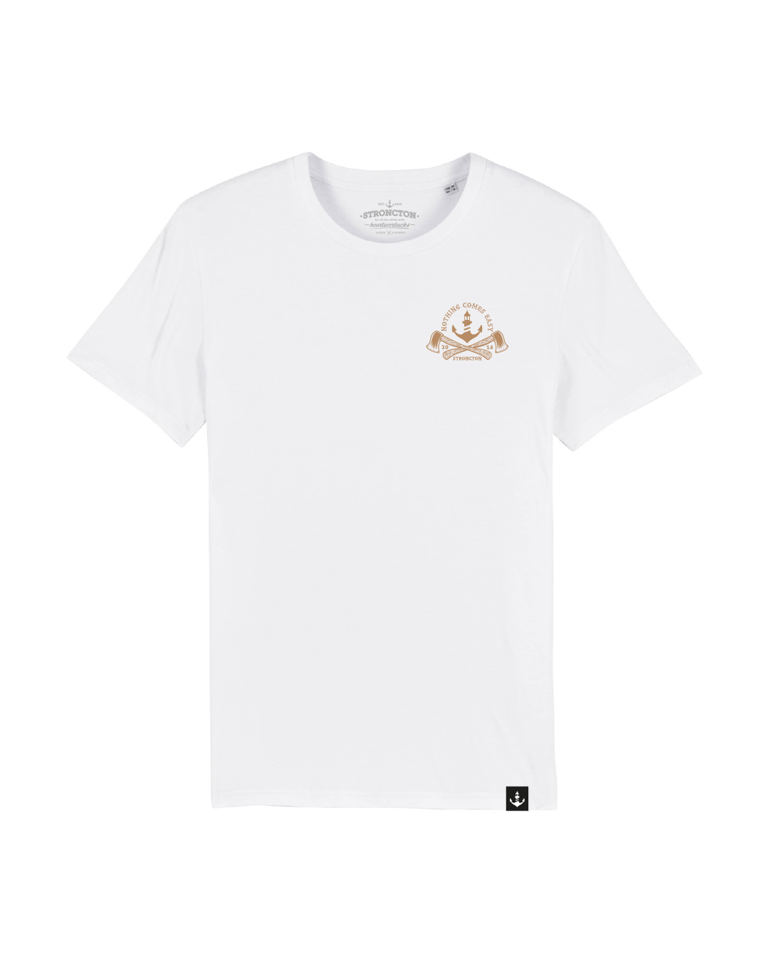 N.C.E. T-Shirt - White/Brown