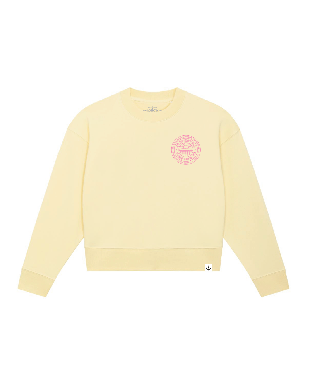 Time To Rise Cropped Crewneck - Butter